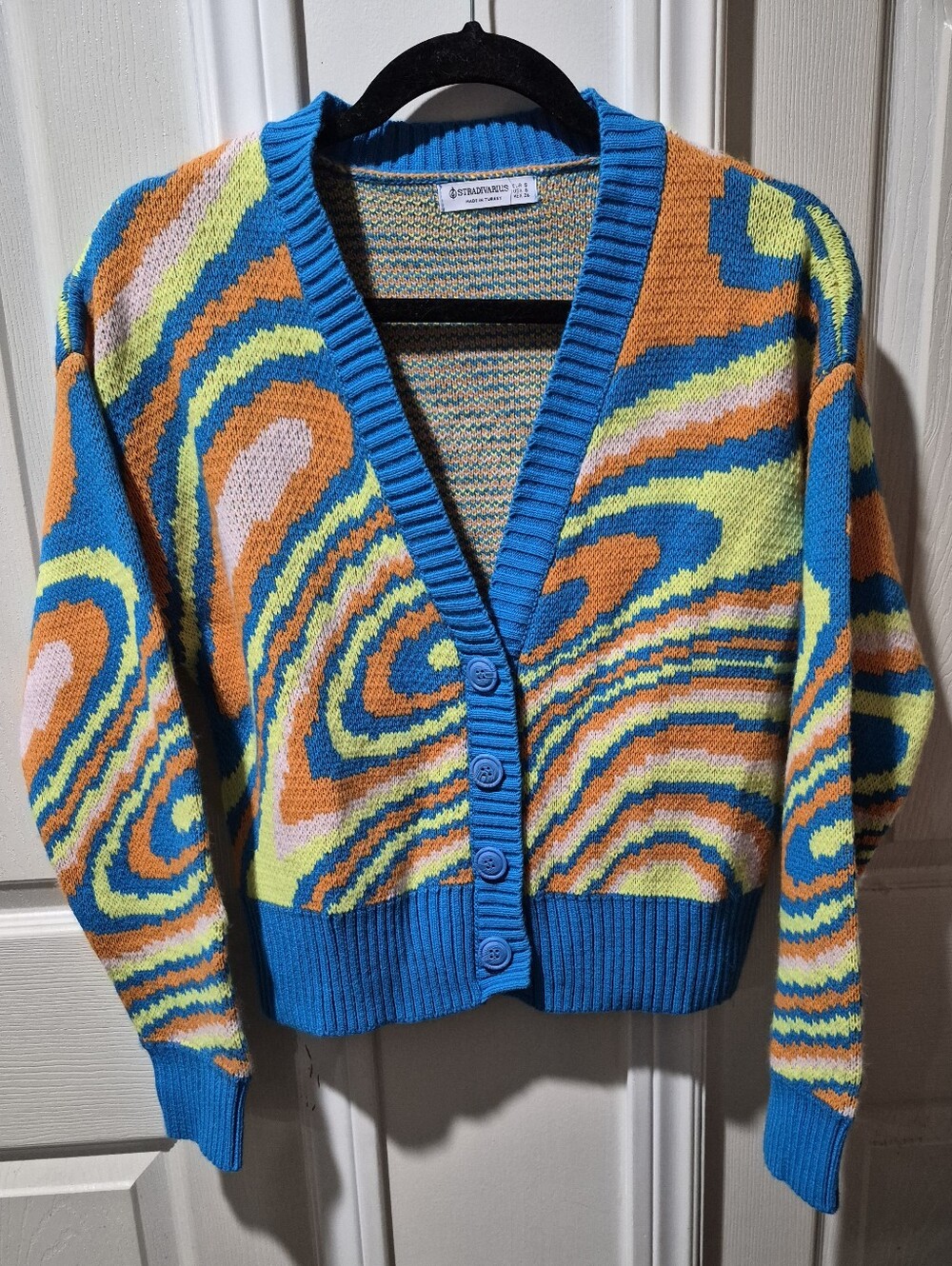 Stradavarius Trippy Pattern knit sweater